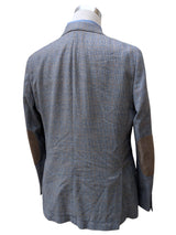 Hackett Sport Coat 44L Blue/Grey Plaid Exclusive Wool