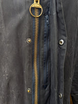 Barbour Coat M Midnight Beaufort Waxed Cotton