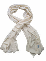 Battisti Scarf Vanilla Ivory Pure Lightweight Cashmere Whisper