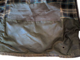 Barbour Coat M/L 40 Olive Green Border Waxed Cotton
