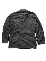 Barbour Motorcycle Jacket M Soft Black Quilted Waxed Cotton