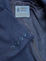 Vintage London Fog Coat M/40R Navy Blue Wool