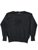 Polo Ralph Lauren Sweater S Black Varsity Letter Intarsia Cotton