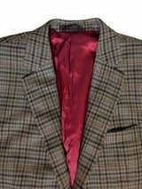 Chester Barrie Sport Coat 40R Taupe Check 2-button Wool/Cashmere
