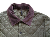Barbour Jacket L/XL Olive Green Liddesdale Padded Quilt Polyamide