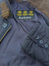 Barbour Jacket M Navy Blue Lutz Padded Quilt Polyester