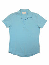 Orlebar Brown Sebastian Polo Shirt L Turquoise Cotton