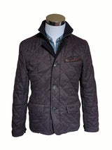Barbour x Land Rover Ltd Ed. Jacket S Charcoal Brown Filey Quilt Flannel