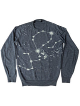 John Smedley Sweater S/M Grey Constellation Pattern Wool