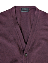 Marks & Spencer Cardigan Sweater XXL Dark Burgundy Pure Wool
