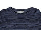 Canali Sweater M/50 Dark Blue Waves Cotton/Wool