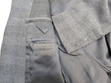 Corneliani Sport Coat 40/41R Grey Plaid Wool/Cotton/Cashmere