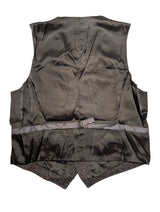 Marks & Spencer Abraham Moon Waistcoat/Vest M Charcoal Grey Herringbone Wool