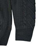 Paul Smith Shawl Cardigan Sweater M Black Thick Cable Knit Wool
