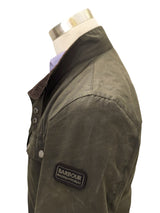 Barbour Motorcycle Jacket S Dark Olive Green Duke Waxed Cotton