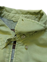 LBM 1911 Bomber Jacket Washed S/M Lime Green Linen/Cotton