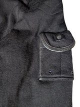 RLX Ralph Lauren Zip Sweater/Jacket Black L Wool Leather