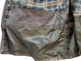 Barbour Coat M/L 40 Olive Green Border Waxed Cotton