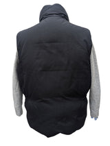 Paul Smith Vest/Gilet L Navy Black Zippered Down Filled Nylon