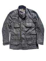 Barbour Jacket M Soft Midnight Corbridge Waxed Cotton