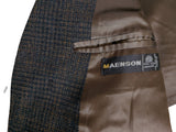Vintage Maenson Crombie Tweed Coat L/42 Brown Plaid Heavy Wool