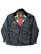 Hackett Field Rally Jacket L Navy Blue Waxed Cotton England