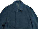 Vintage Odermark Belted Balmacaan Raglan Coat L/42R Dark Emerald Green Herringbone Wool