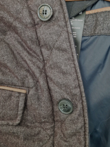 Barbour x Land Rover Ltd Ed. Jacket S Charcoal Brown Filey Quilt Flannel