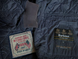 Barbour McQueen Jacket L Navy Cross Quilt Poliamide Special Edition