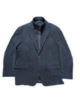 Boggi Milano Suit 44R Muted Navy Cotton Jacket Removable Gilet Insert