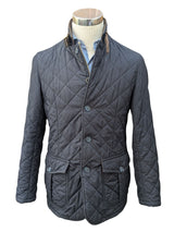 Barbour Jacket M Navy Blue Lutz Padded Quilt Polyester