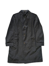 Vintage Chester Barrie Savile Row Half Raglan Coat L/42R Charcoal Heavy Covert Cloth Wool