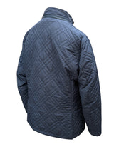 Pal Zileri Coat XXL/3XL Soft Navy Quilted Polyester Leather Trim