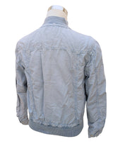 LBM 1911 Jacket Sky Blue Button front Blouson Washed linen/cotton