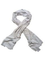 Battisti Scarf Vanilla Pearl Grey Pure Lightweight Cashmere Whisper