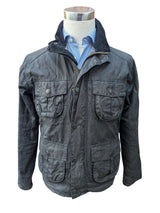 Barbour Jacket S Black New Utility Waxed Cotton