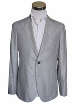 Benjamin Zegna Sport Coat Light Grey Birdseye 2-button Soft Shoulder Wool/Silk