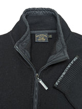 Paul & Shark Sweater M Black Zip Cardigan Wool