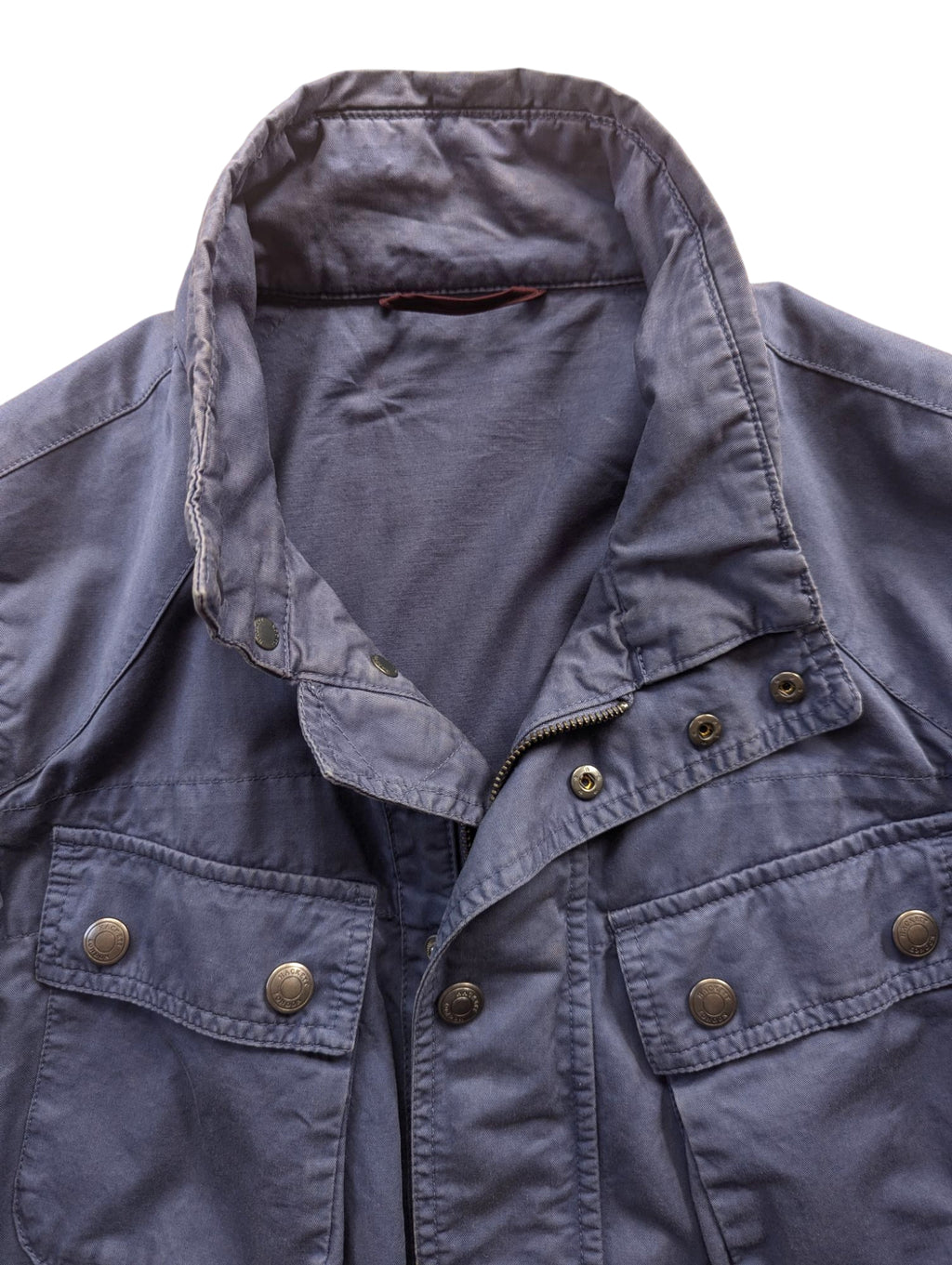 Hackett Velospeed Field Jacket S Mid Blue Washed Cotton – eHABERDASHER