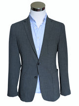 Hugo Boss Sport Coat 36R Gunmetal Grey Travel Seersucker