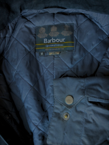 Barbour Motorcycle Jacket M Navy Blue Duke Waxed Cotton