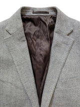 John Lewis x Zegna Trofeo Sport Coat 41/42R Light Grey Herringbone 2-button Wool/Cashmere