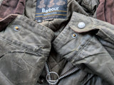 Barbour Motorcycle Jacket M Olive Green Duke Waxed Cotton