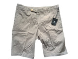 Marco Pescarolo Bermuda Shorts 37/38 Stone Flat Front Cotton/Elastane