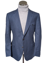 Vintage Konen Leisure Sport Jacket 46R Blue 2-button Wool