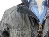 Barbour Jacket S Black New Utility Waxed Cotton