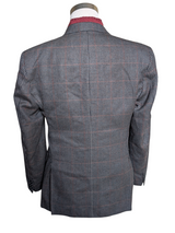 Vintage Marks & Spencer British Sport Coat 42R Dark Blue-Grey Check 2-button Wool