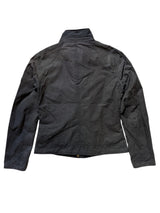 Barbour Ladies Jacket S/4 US Black Livingo Biker Waxed Cotton