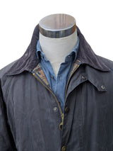 Barbour Coat M Midnight Beaufort Waxed Cotton