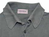 John Smedley Knit Polo M Sage Green Cotton